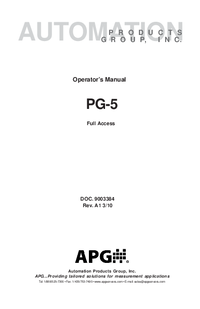 Thumbnail of document Manual - PG5 Digital Pressure Gauge